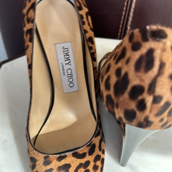 Jimmy choo peonty leopard wedge like new - Picture 12 of 13